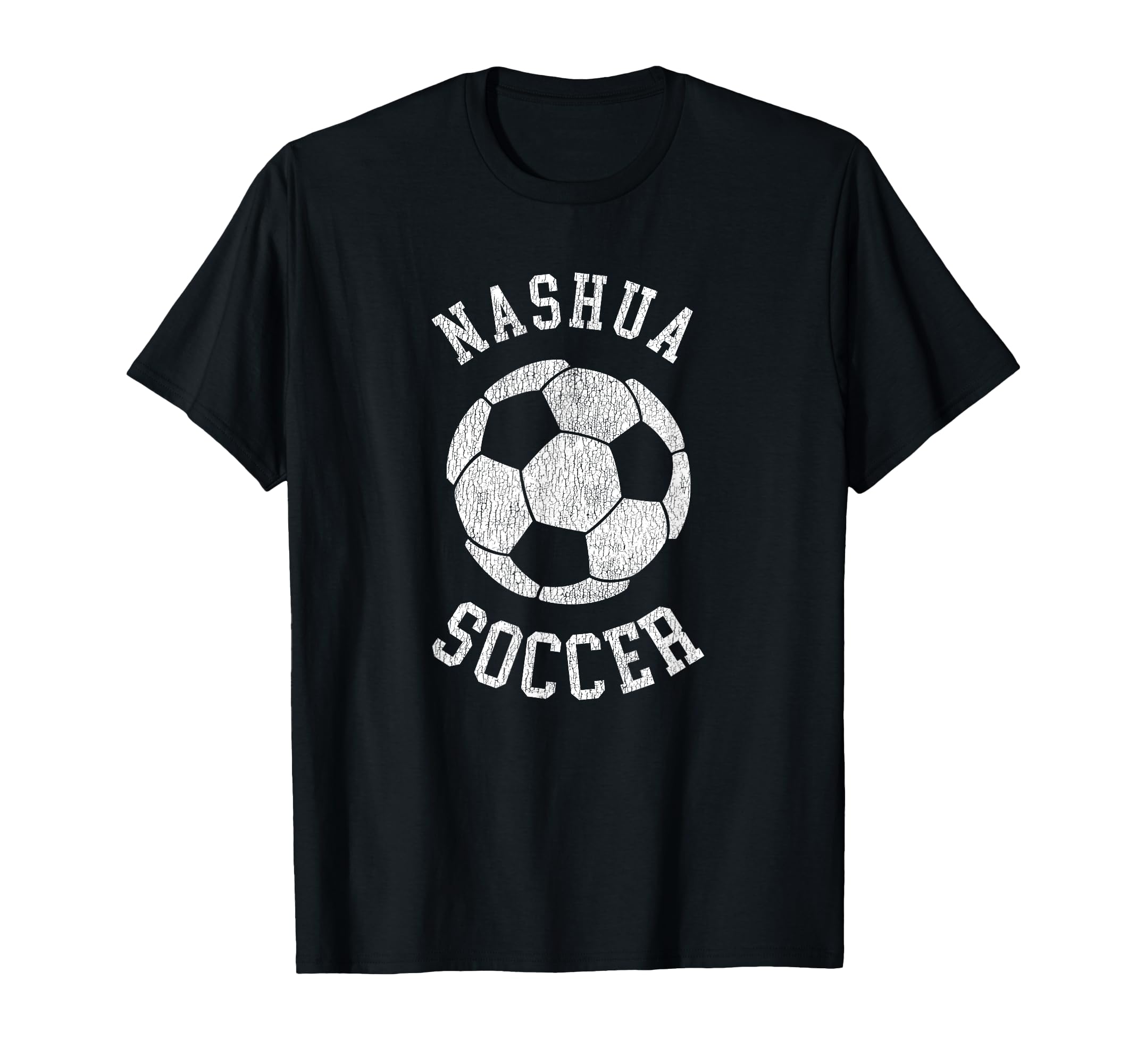Nashua Soccer Distressed 90S T-Shirt - Minimalist Print for Adults