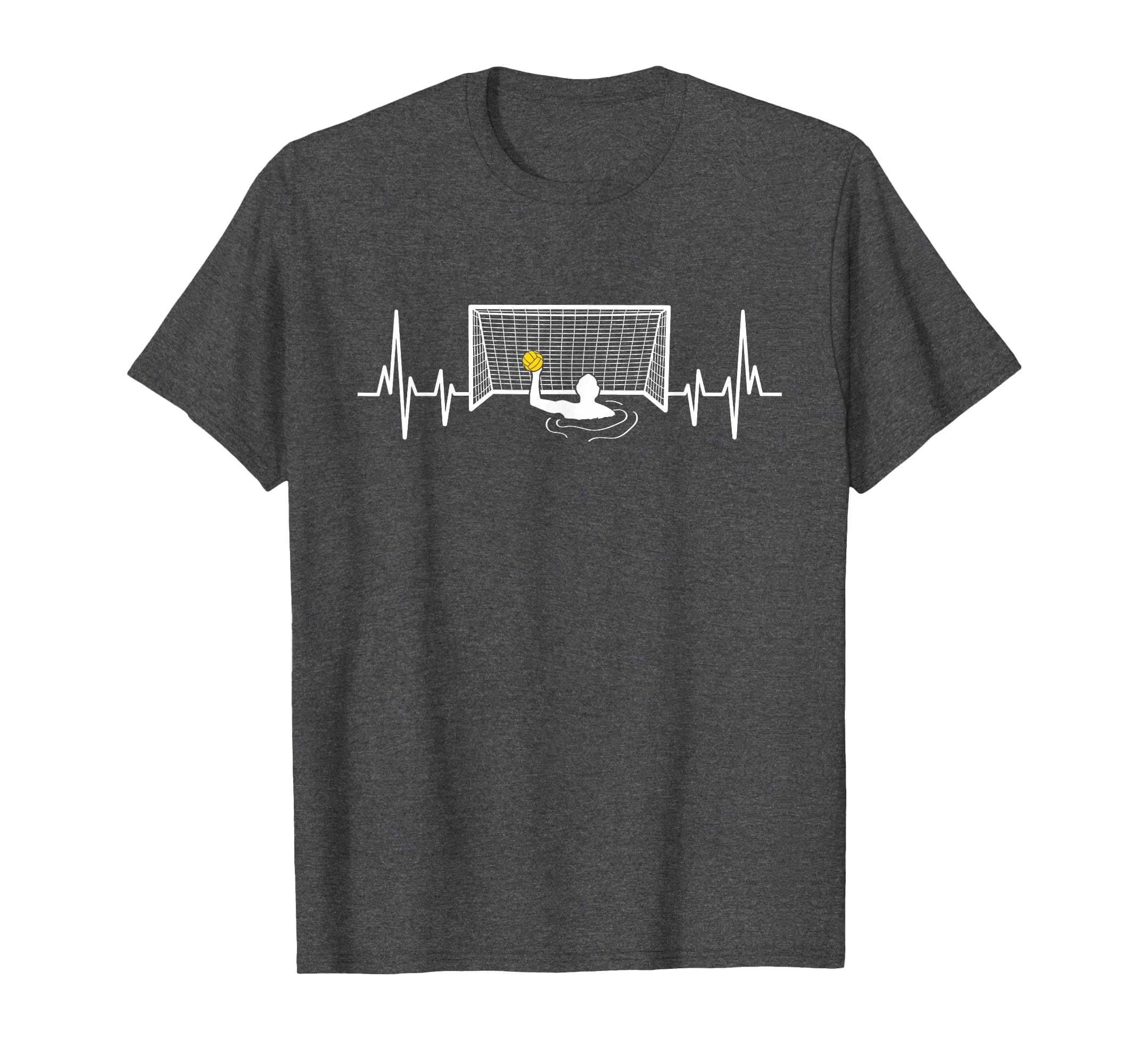 Water Polo Player Pulse Heartbeat Goalie T-Shirt - Trendy Graphic Unisex