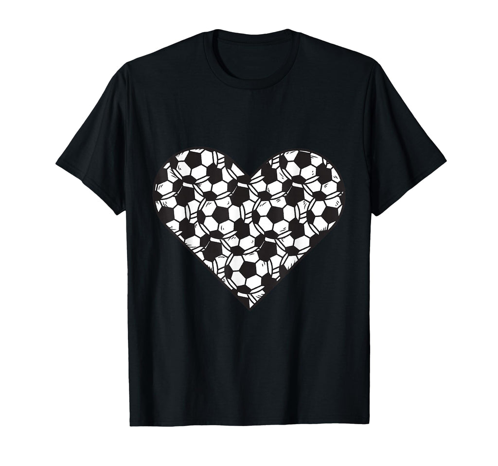 Soccer Play Heart Funny Valentines T-Shirt - Custom Art Print Unisex