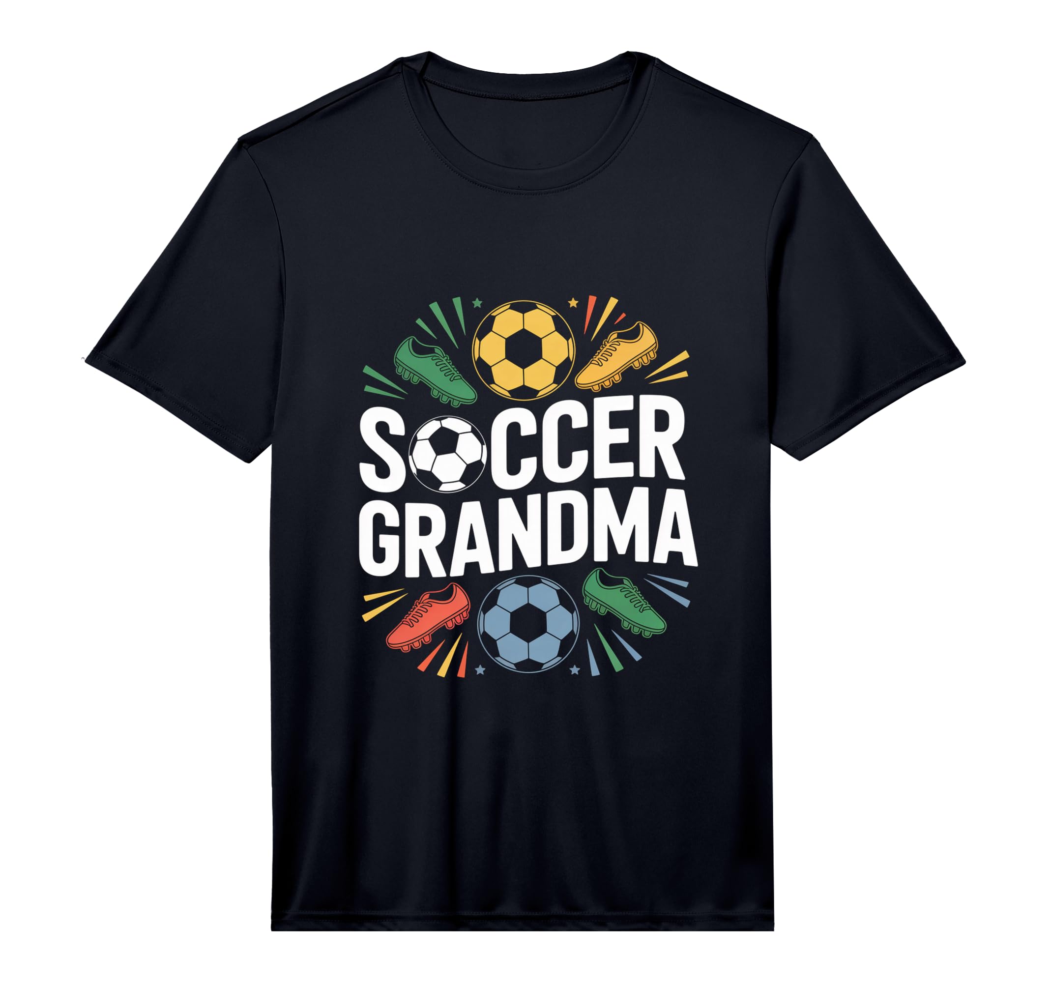 Mens Soccer Grandma Bold Sporty Fun T-Shirt - Trendy Graphic for Adults