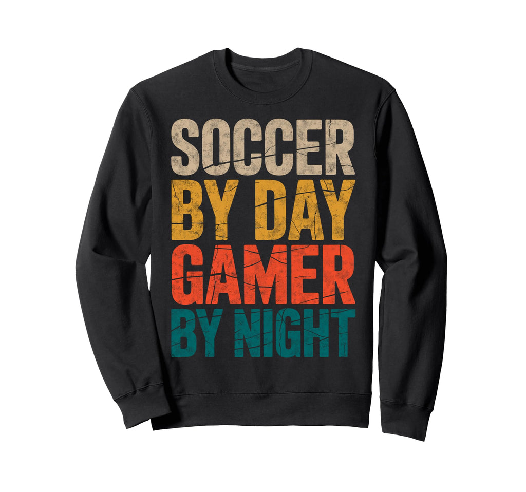 Soccer Day Gamer Night Video Game Sweatshirt - Trendy Graphic for Adults