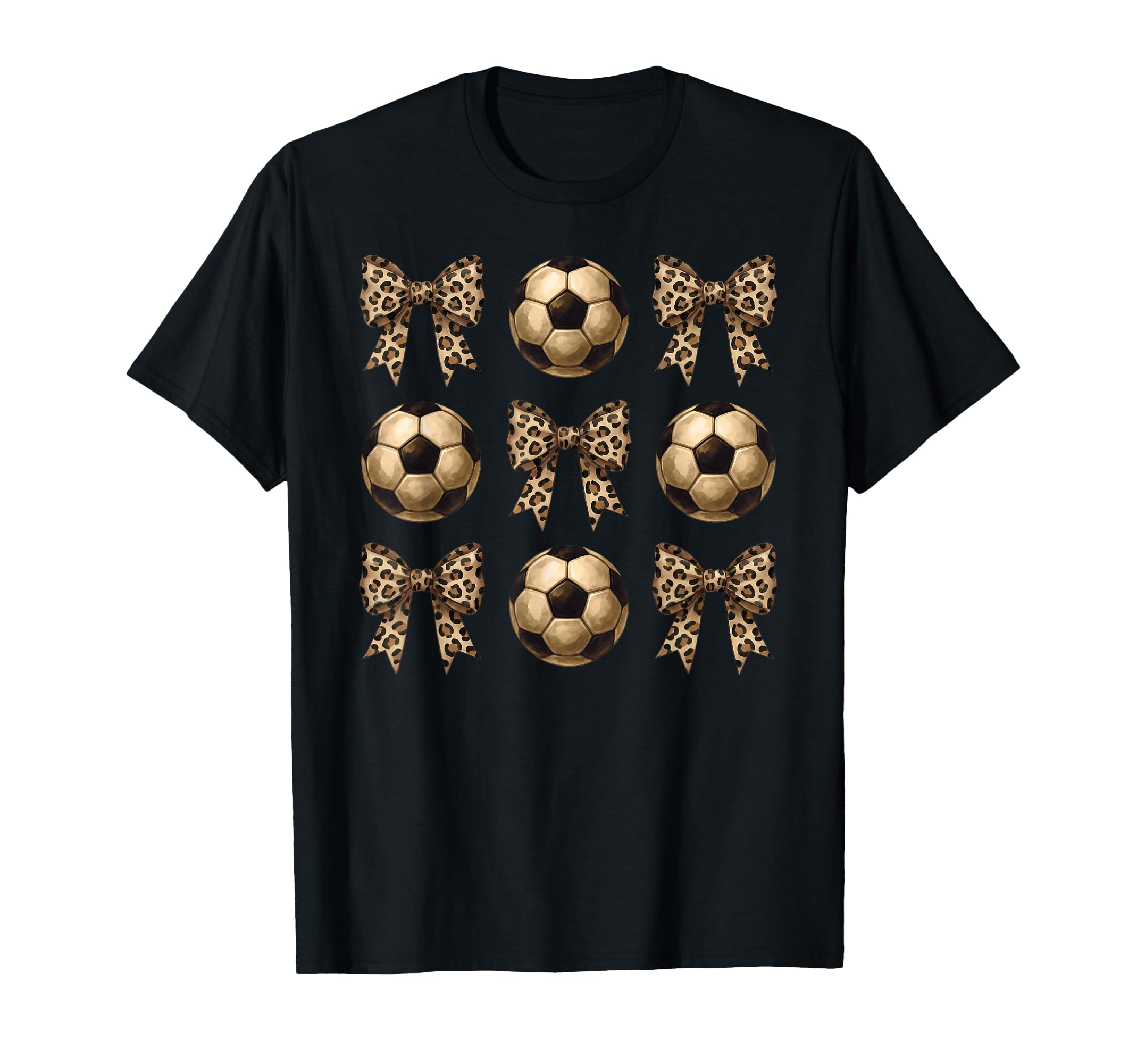 Soccer Mom Leopard Coquette Bows T-Shirt - Streetwear Style for Adults