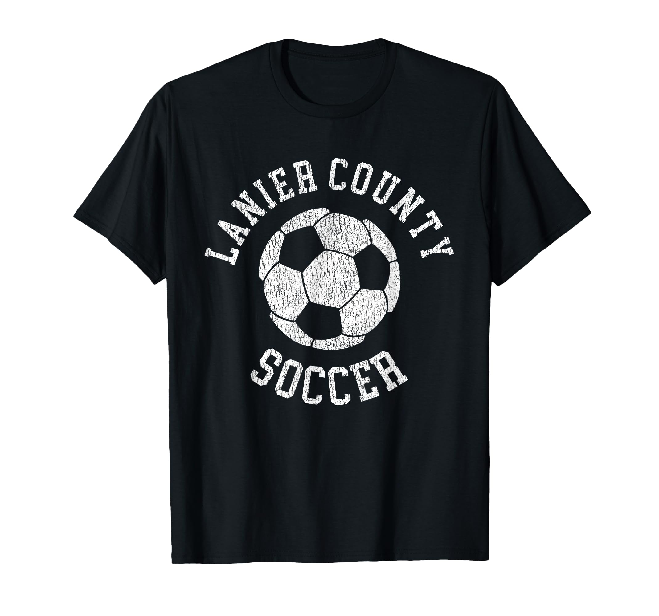 Lanier County Soccer Distressed 90S T-Shirt - Streetwear Style Unisex