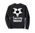 Soccer Squad Heart Funny Soccer Player Sweatshirt - Trendy Graphic Unisex
