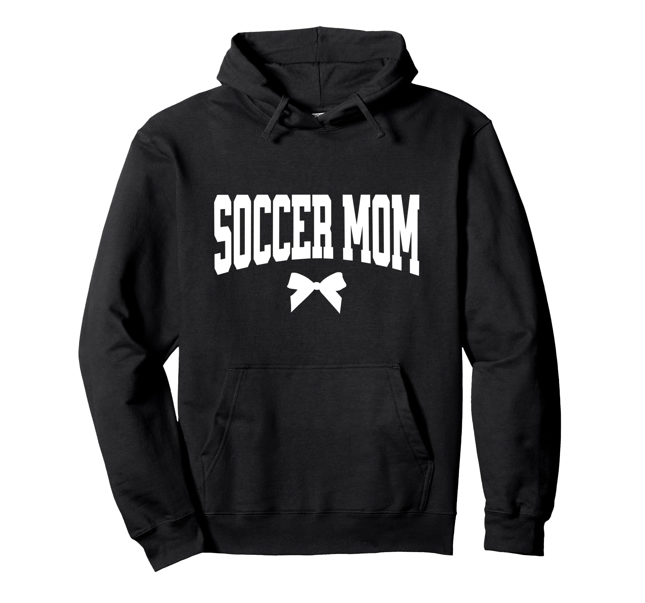 Soccer Mom Bow Soccer Team Mama Hoodie - Trendy Graphic Unisex