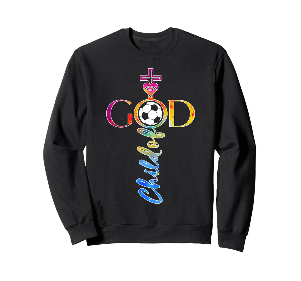 Religious Jesus Soccer Child God Soccer Sweatshirt - Trendy Graphic Unisex