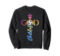 Religious Jesus Soccer Child God Soccer Sweatshirt - Trendy Graphic Unisex