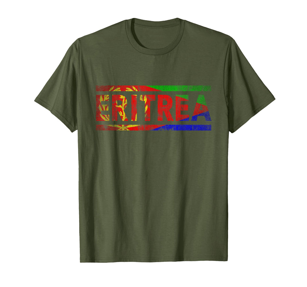 Eritrea Flag Eritrean Distressed T-Shirt - Streetwear Style Men Women