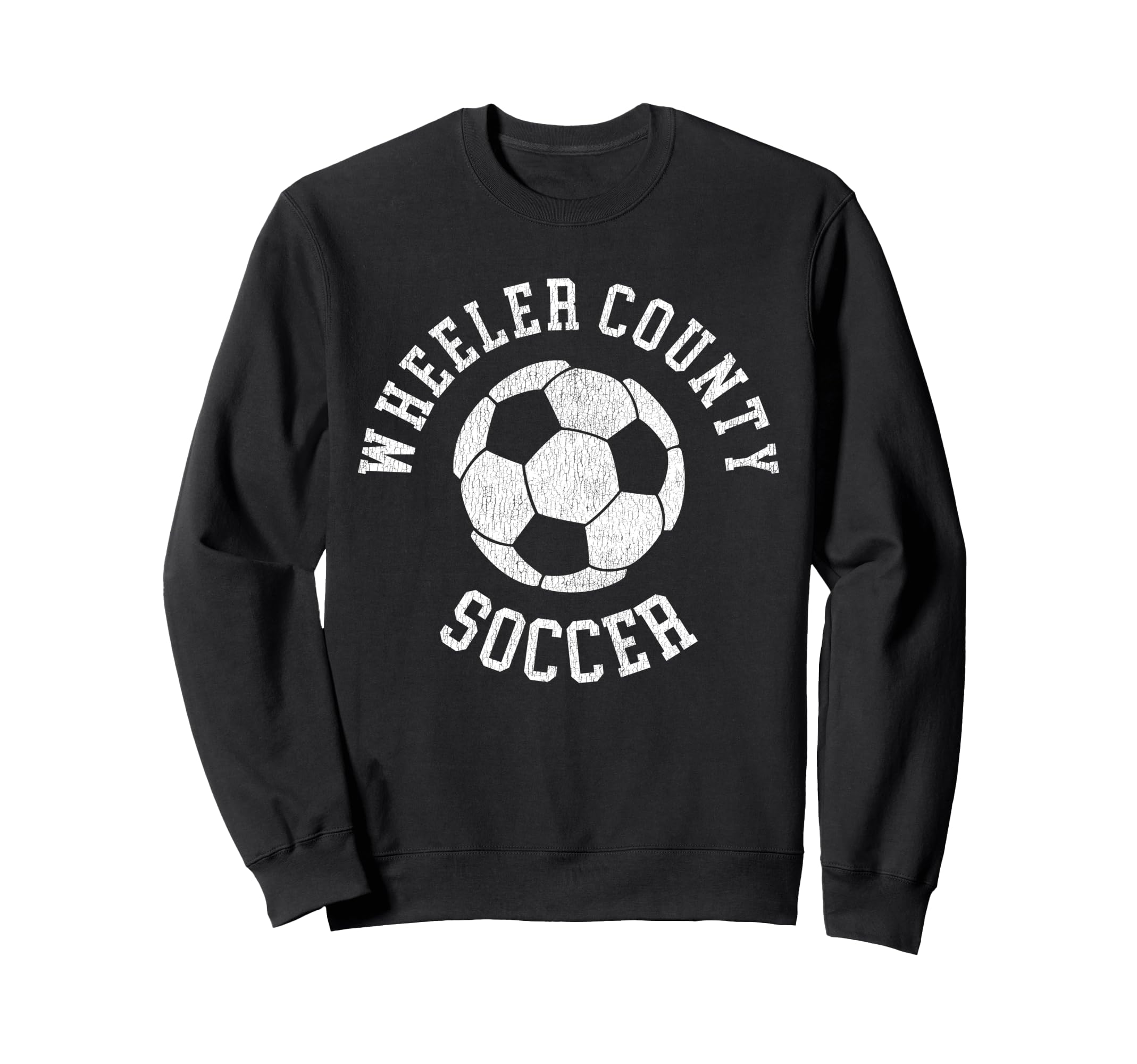Wheeler County Soccer Distressed 90S Sweatshirt - Trendy Graphic Unisex
