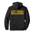 West Virginia Soccer Yellow Text Hoodie - Trendy Graphic Men Women