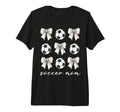 Soccer Mom Coquette Bow Soccer T-Shirt - Casual Everyday Wear Men Women