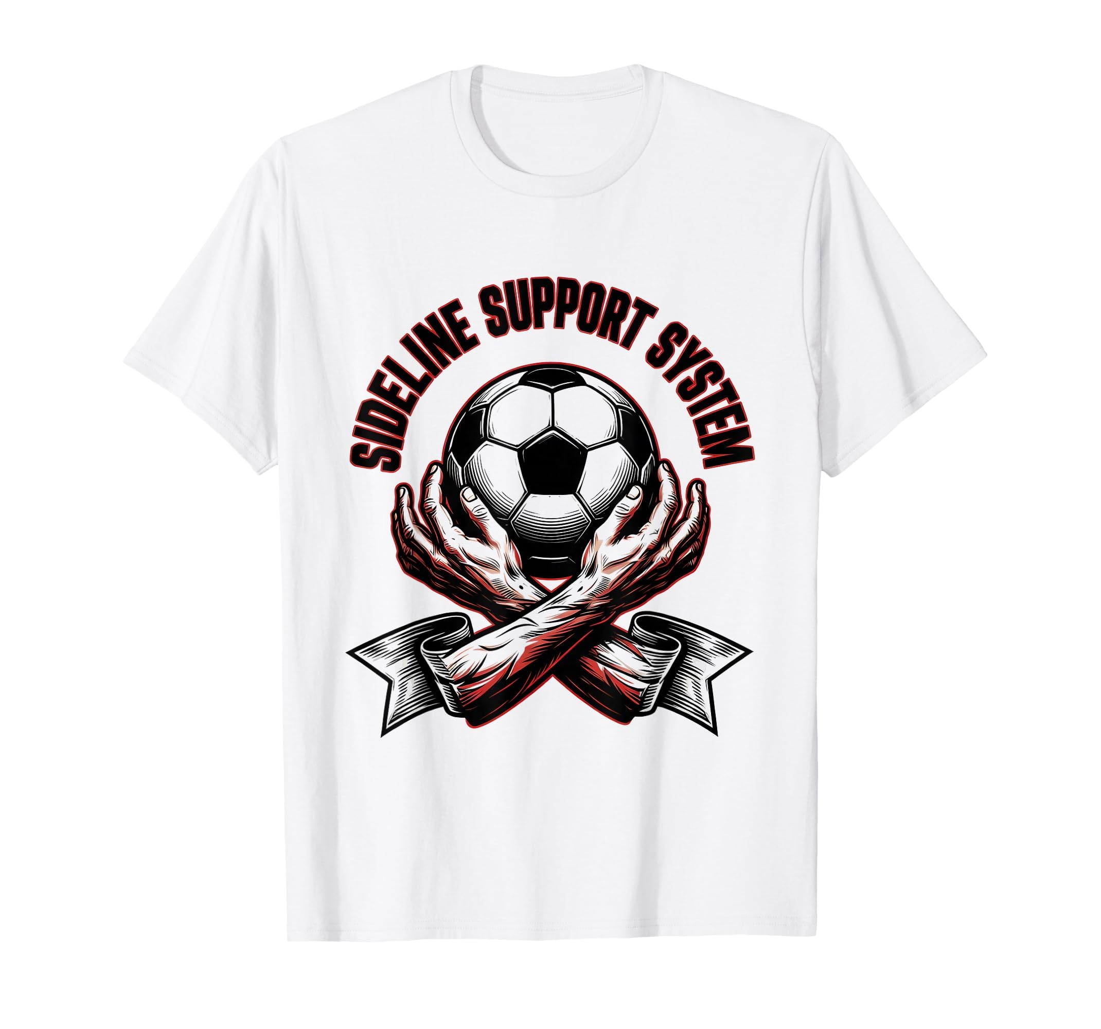 Sideline Support System Soccer Mom T-Shirt - Trendy Graphic Men Women