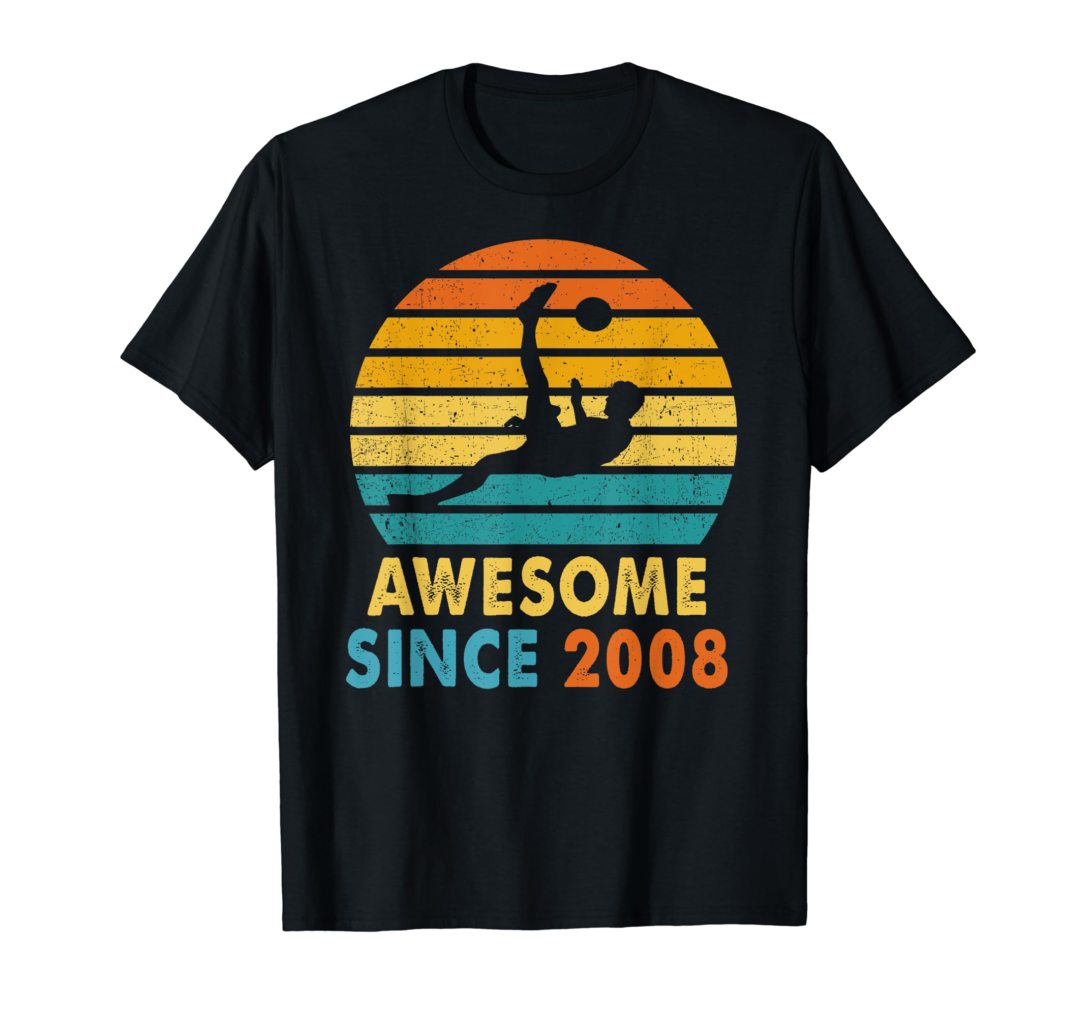 16Th Birthday Soccer Player 2008 Soccer T-Shirt - Custom Art Print Unisex