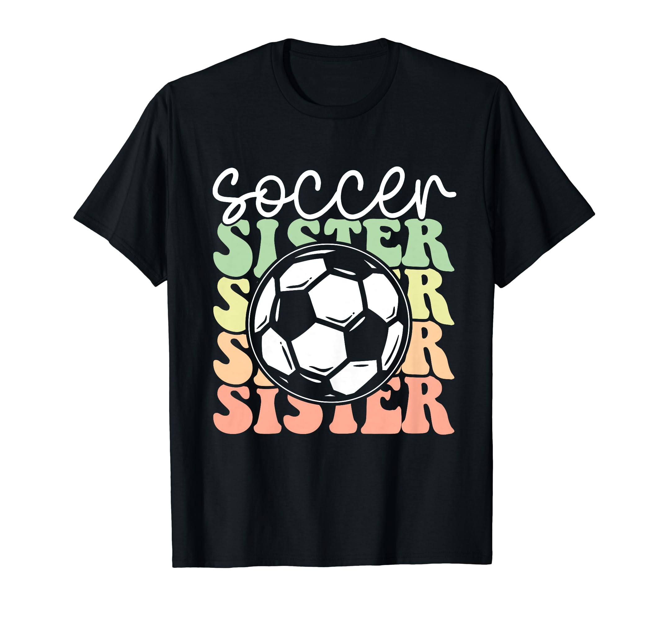 Soccer Sister Sports Lover Player Matching T-Shirt - Trendy Graphic Unisex