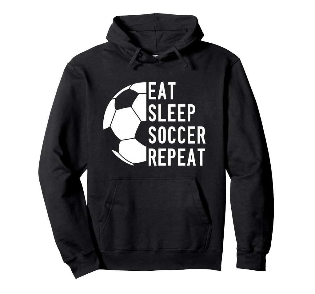 Eat Sleep Soccer Repeat Hoodie - Unique Graphic Men Women