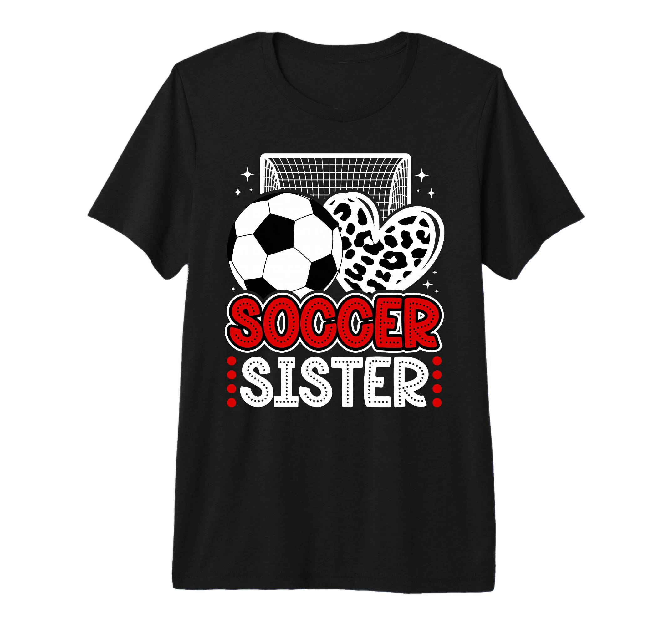 Soccer Sister Heart Sister Soccer T-Shirt - Casual Everyday Wear Unisex