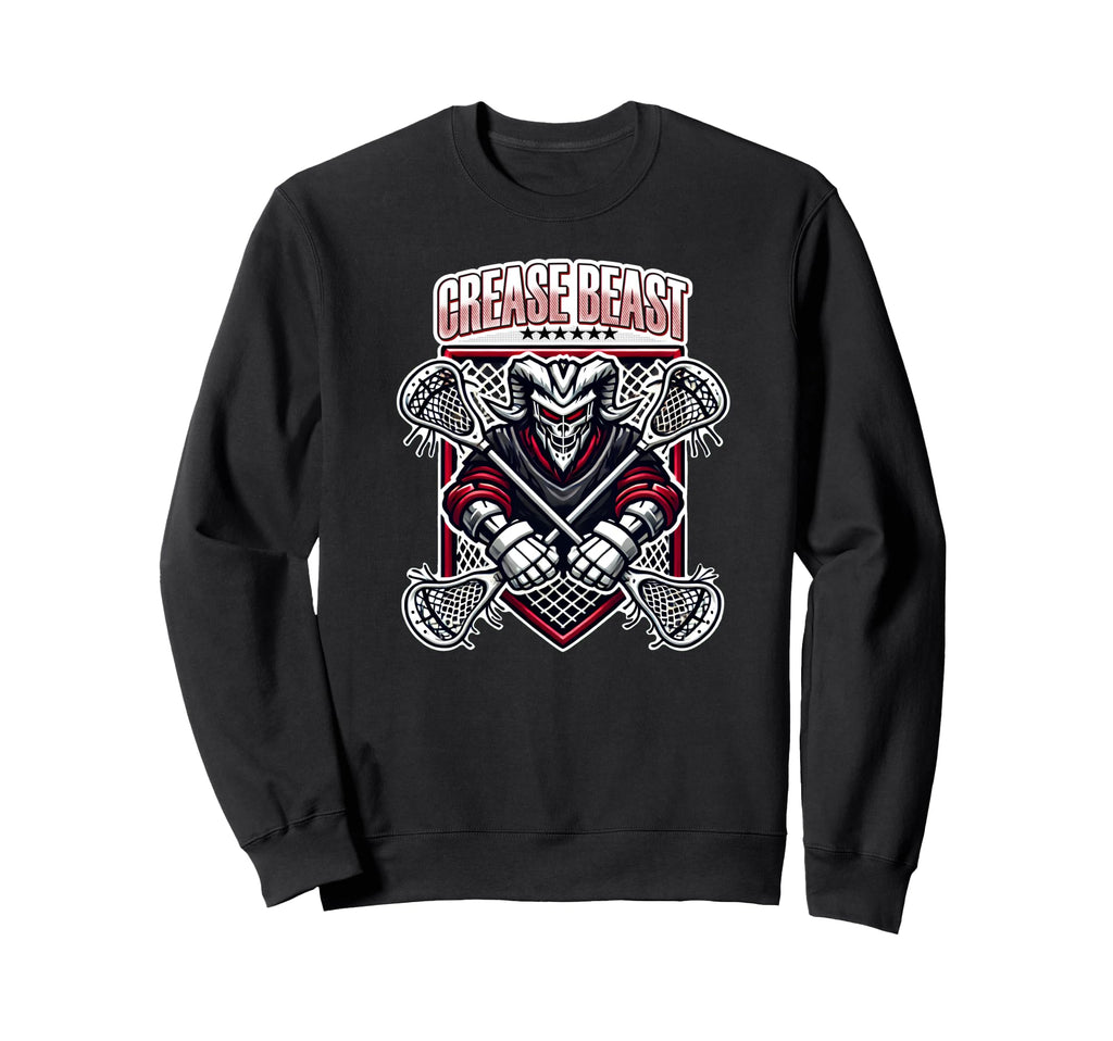 Lacrosse Goalkeeper Crease Beast Sweatshirt - Novelty Apparel for Adults