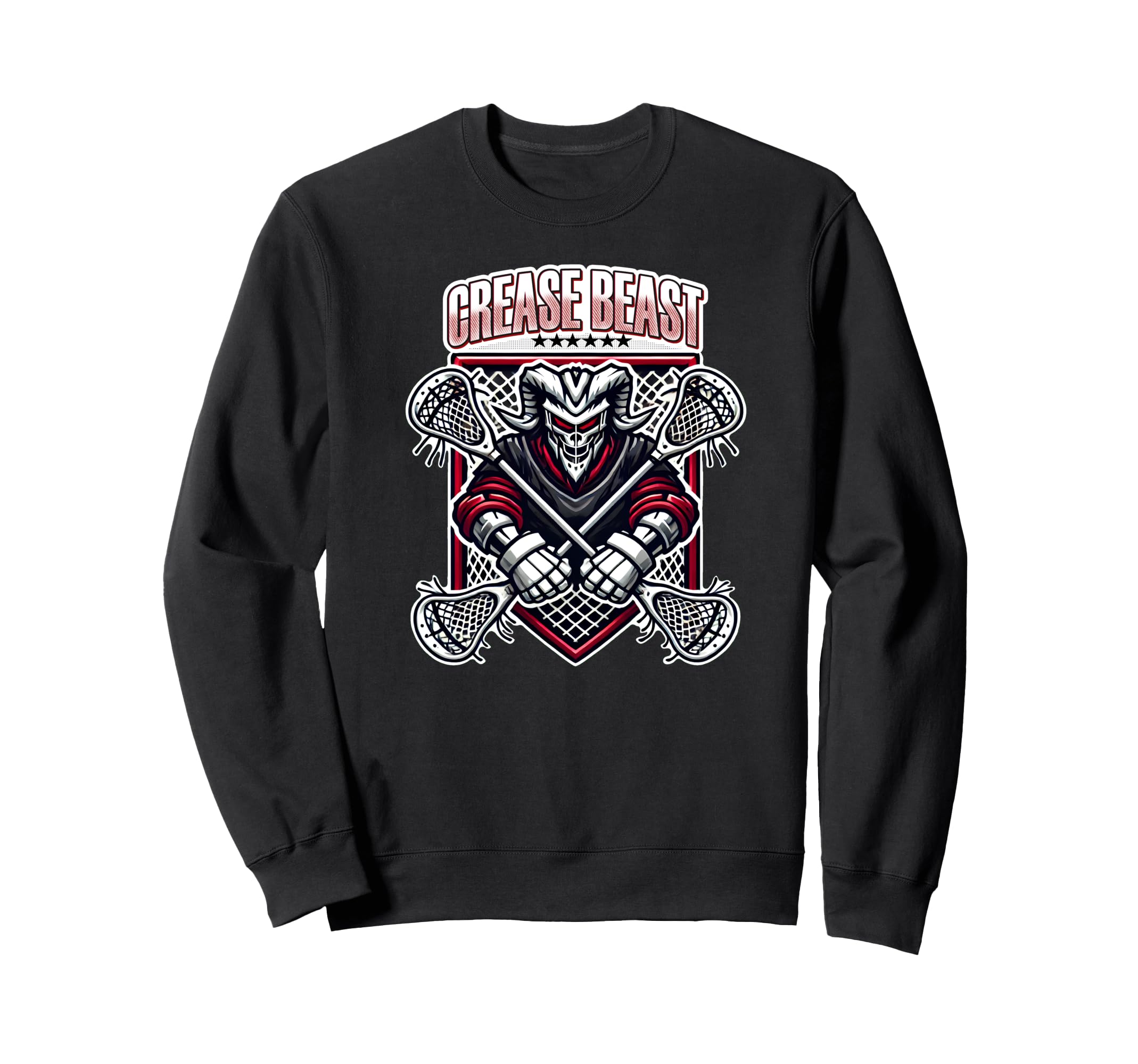 Lacrosse Goalkeeper Crease Beast Sweatshirt - Novelty Apparel for Adults