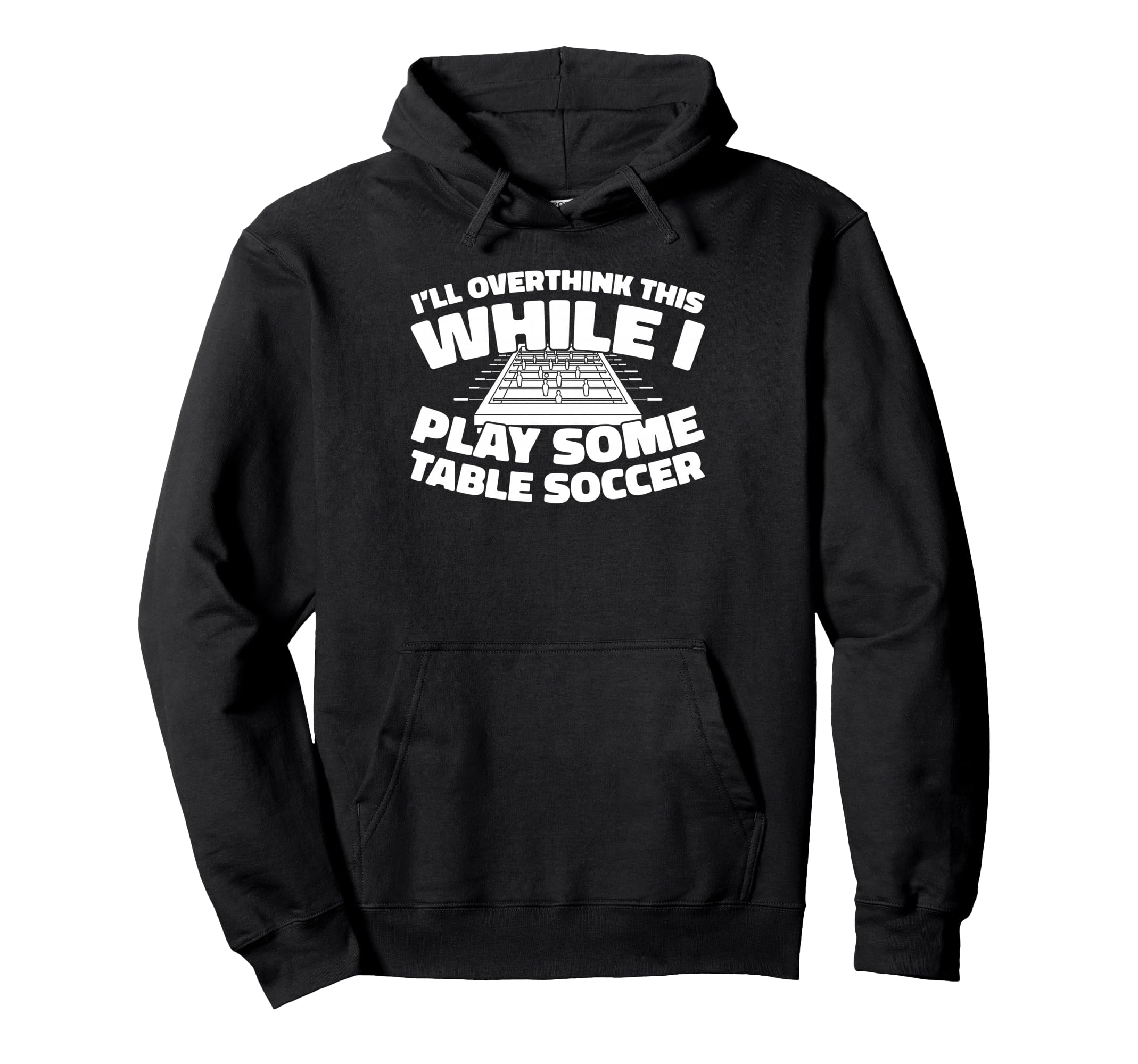 Foosball Kicker Table Soccer Hoodie - Minimalist Print for Adults