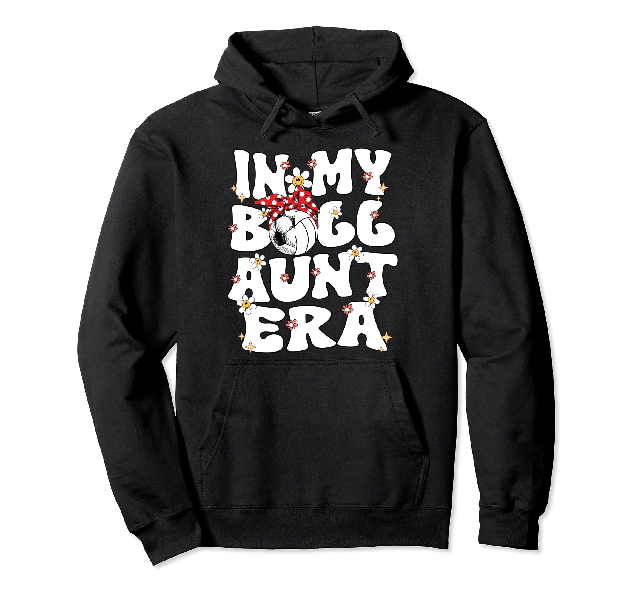 My Ball Aunt Era Groovy Soccer Hoodie - Minimalist Print Men Women