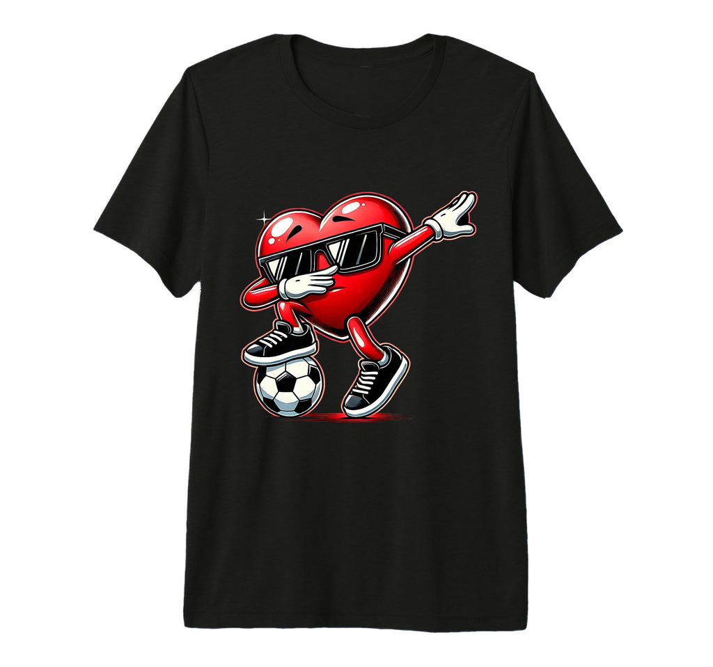 Dabbing Heart Dab Valentines Soccer Gifts T-Shirt - Unique Graphic Unisex