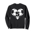 Soccer Number 5 Jersey Funny Soccer Sweatshirt - Unique Graphic Unisex