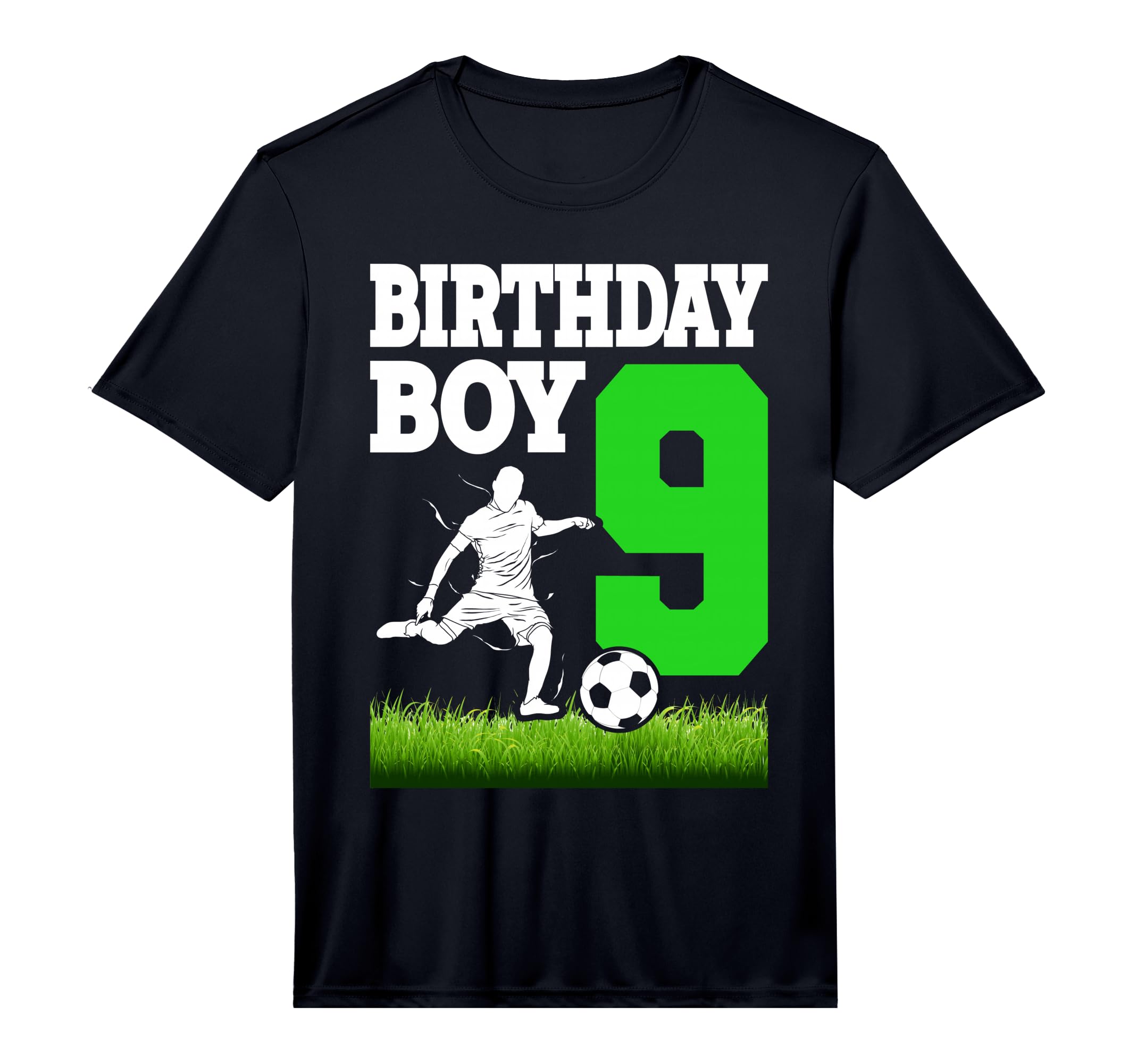 Soccer Birthday Party 9 Year Old 9Th T-Shirt - Minimalist Print for Adults