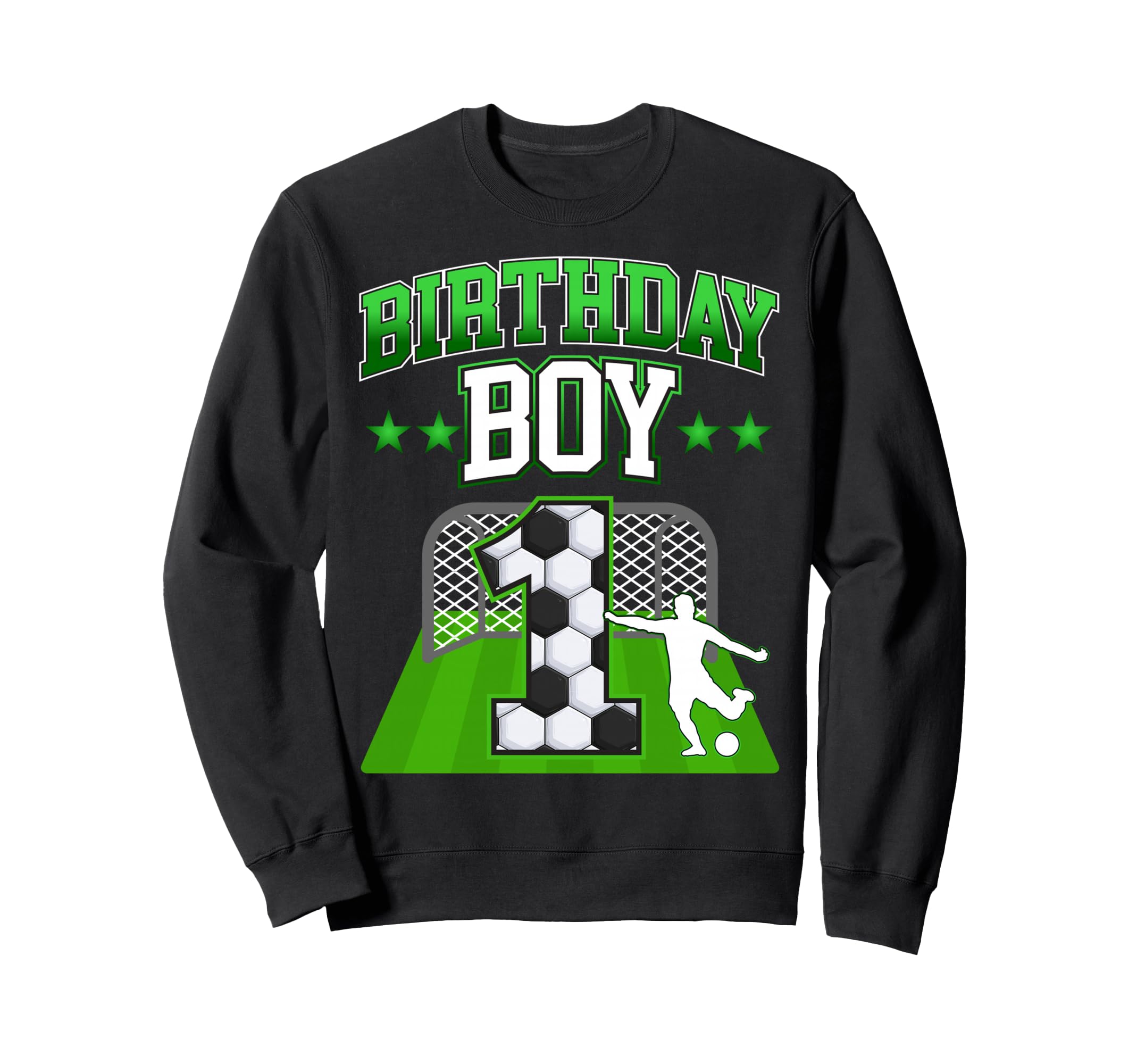 Soccer Themed Birthday Outfit 1 Year Sweatshirt - Novelty Apparel Unisex