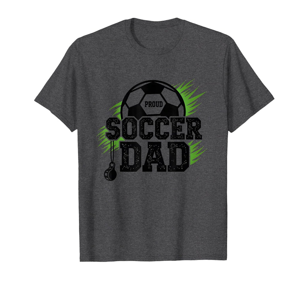 Proud Soccer Dad Whistle Sports Fan T-Shirt - Minimalist Print Men Women