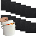 Biaungdo 12 Pack 5 Inch Sqaure Charcoal Filter Replacements, Black Kitchen Compost Bin Filters for Countertop Square Carbon Filter Bin Pail Replacement