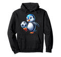 Penguin Bird Soccer Ball Champion Fan Hoodie - Streetwear Style for Adults