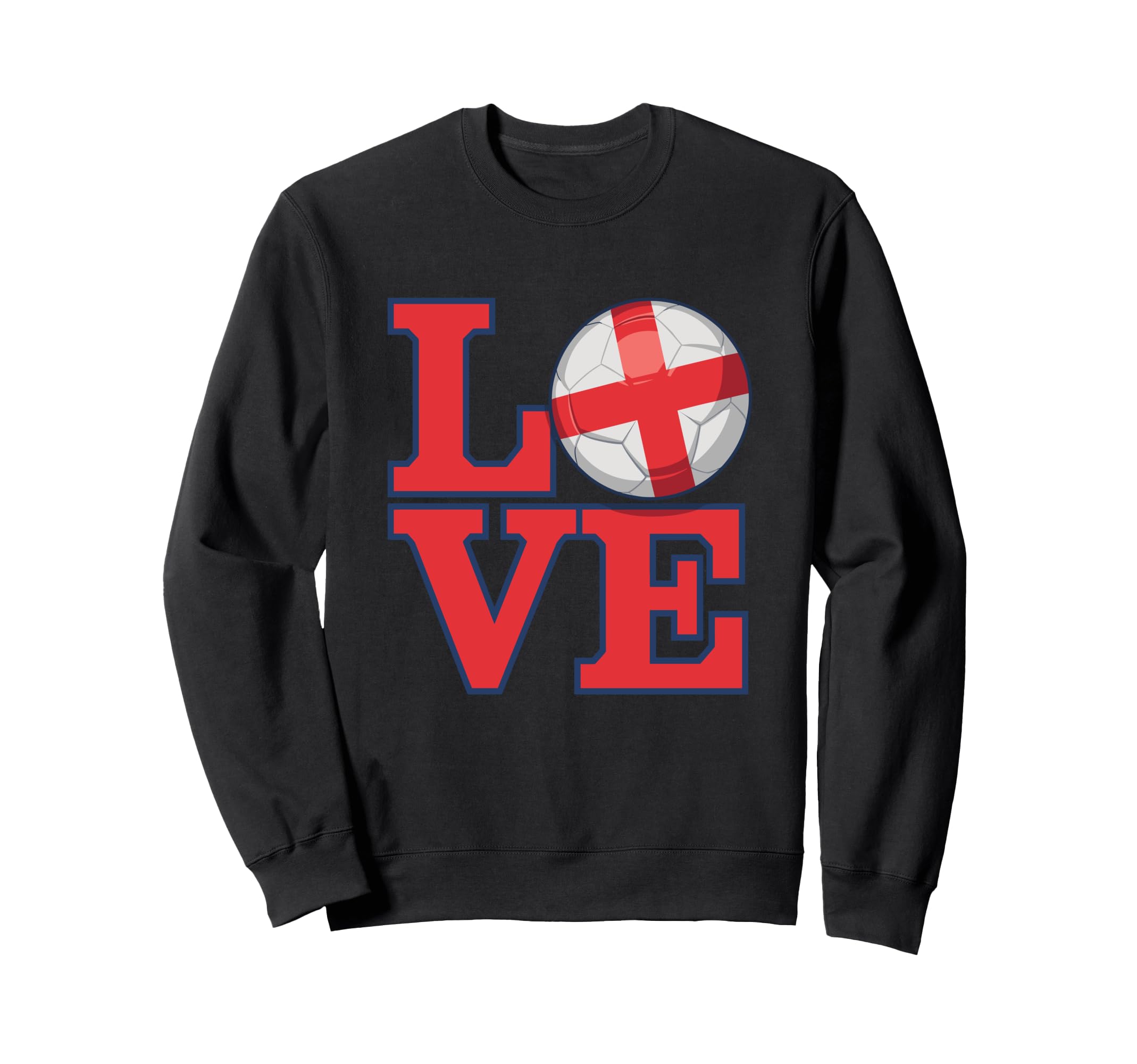Love England Soccer Passion Pride Sweatshirt - Trendy Graphic for Adults