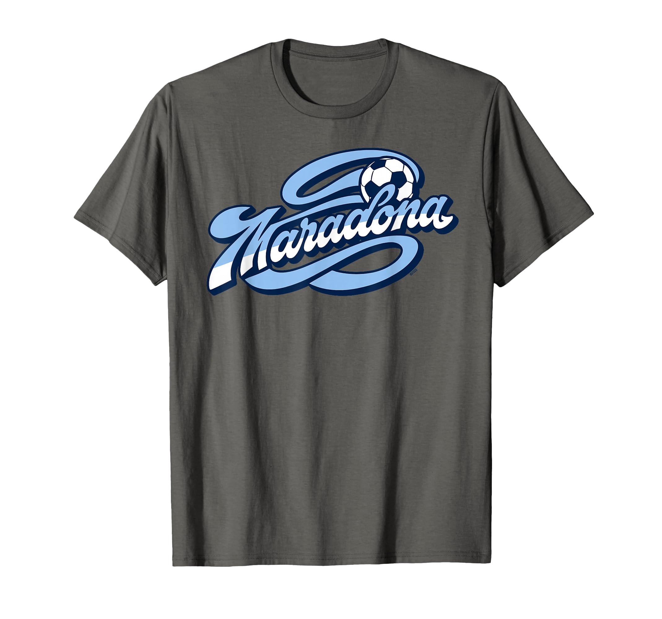 Diego Maradona Script 80S Soccer T-Shirt - Graphic Print Unisex