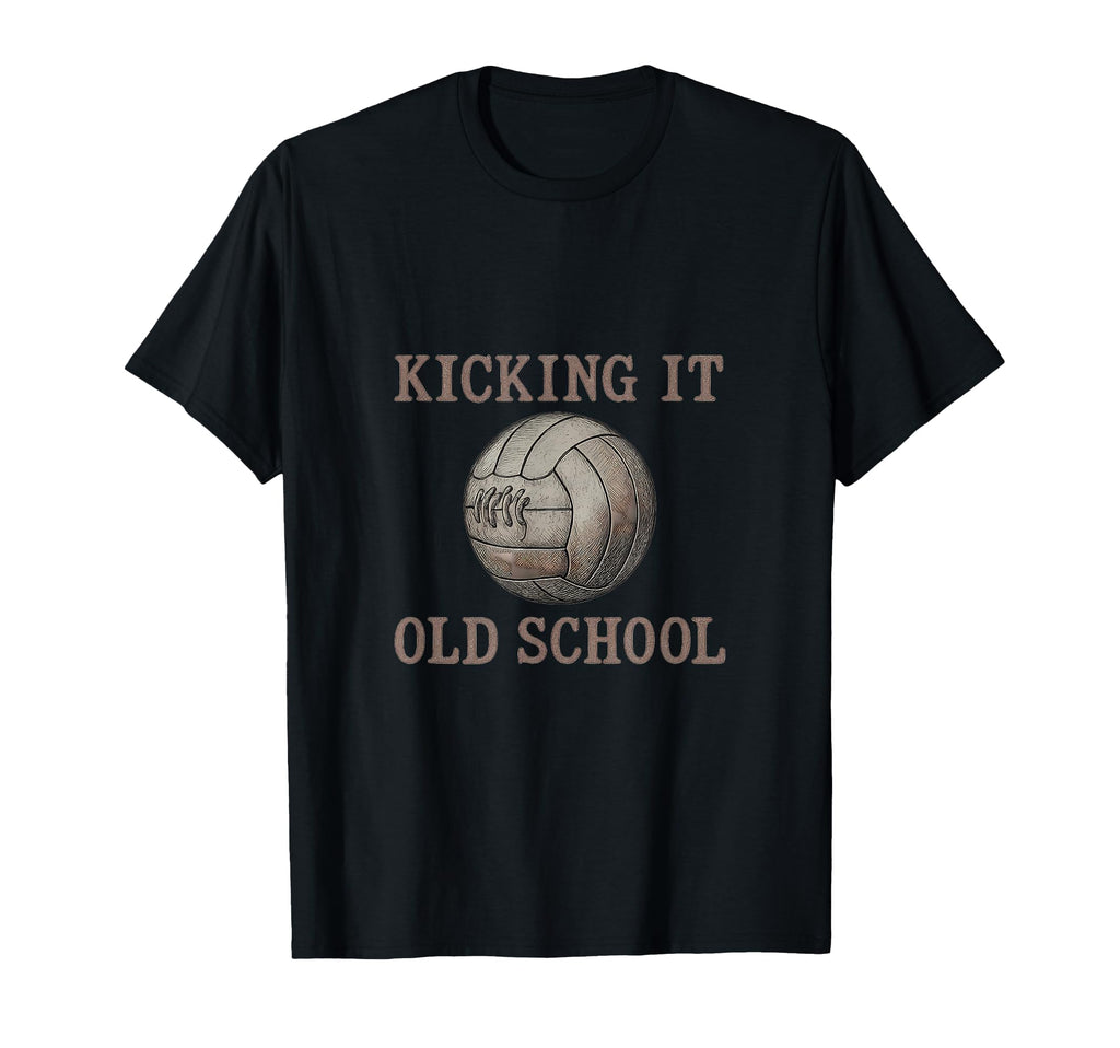 Kicking It Old School Soccer Fan T-Shirt - Aesthetic Graphic Men Women