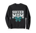 Soccer Mom Coquette Bow Mothers Day Sweatshirt - Trendy Graphic Unisex