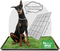 Dog Grass Pad with Tray, 45×34in XL Litter Box, 2×Grass Pad for Dogs Potty Washable, Thick Soft Odor-Free Hemmed Dog Pee Grass, Indoor Potty Training Balcony