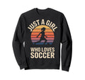 Just Who Loves Soccer Womens Soccer Sweatshirt - Unique Graphic Unisex