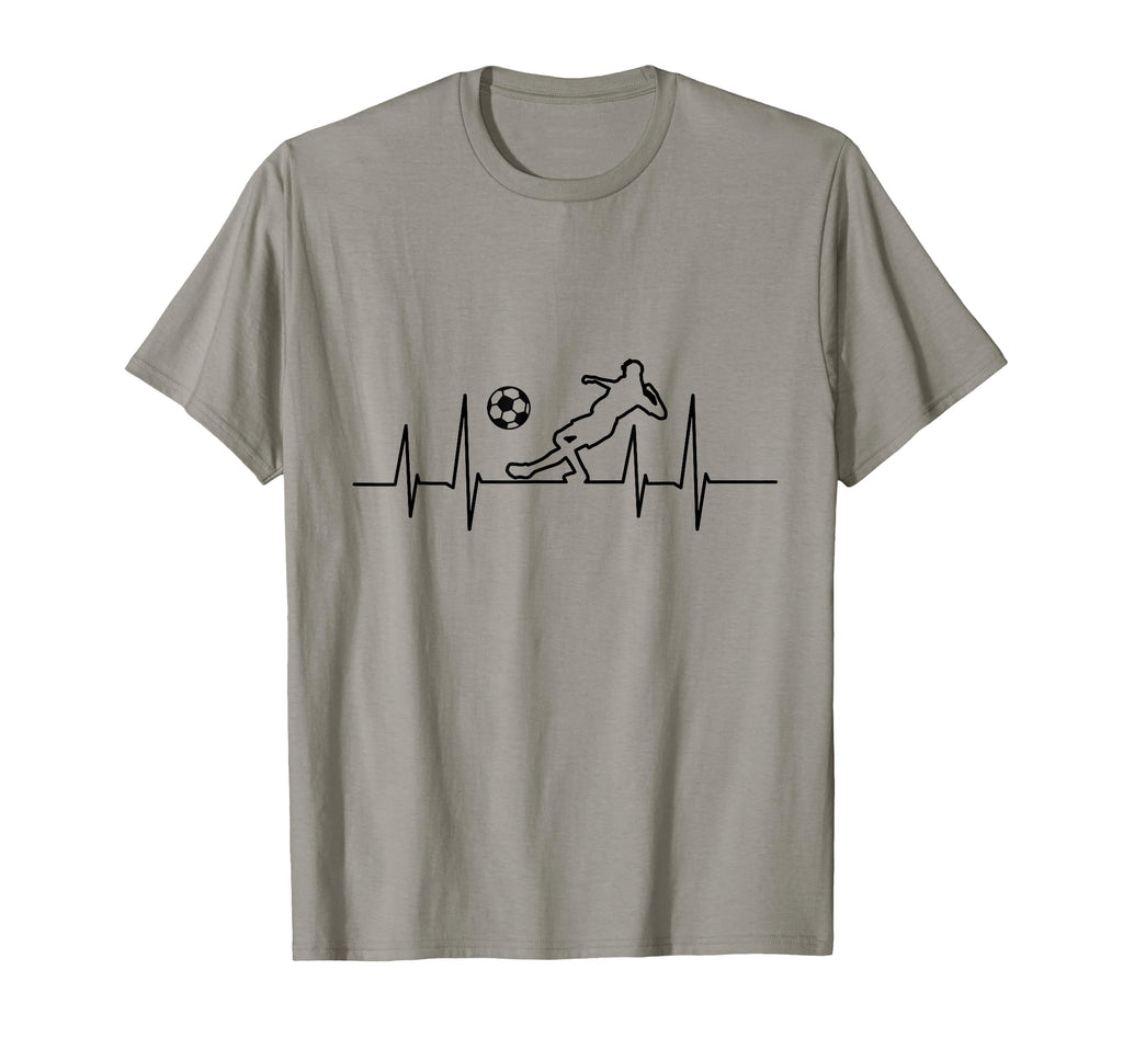 Heartbeat Soccer T-Shirt - Fun Novelty Design for Adults