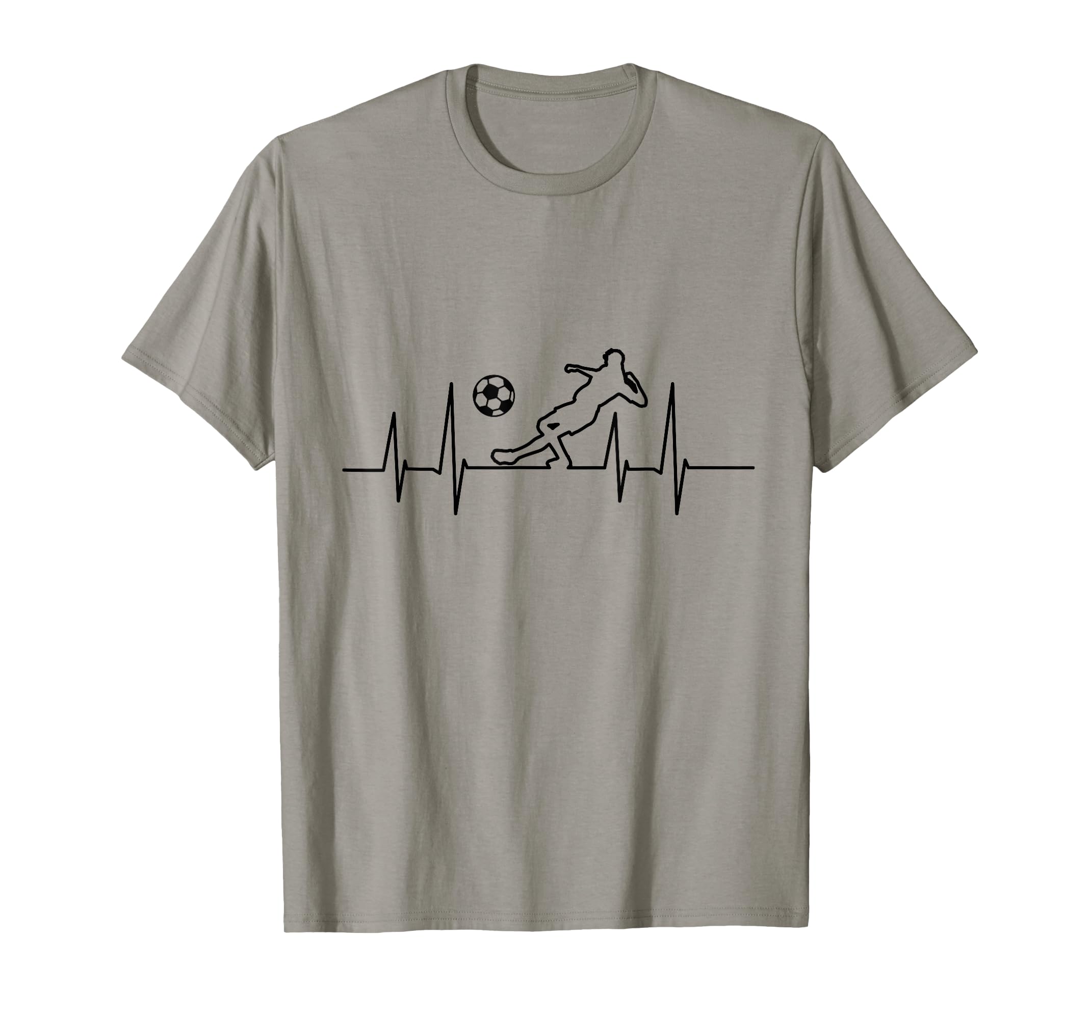 Heartbeat Soccer T-Shirt - Fun Novelty Design for Adults