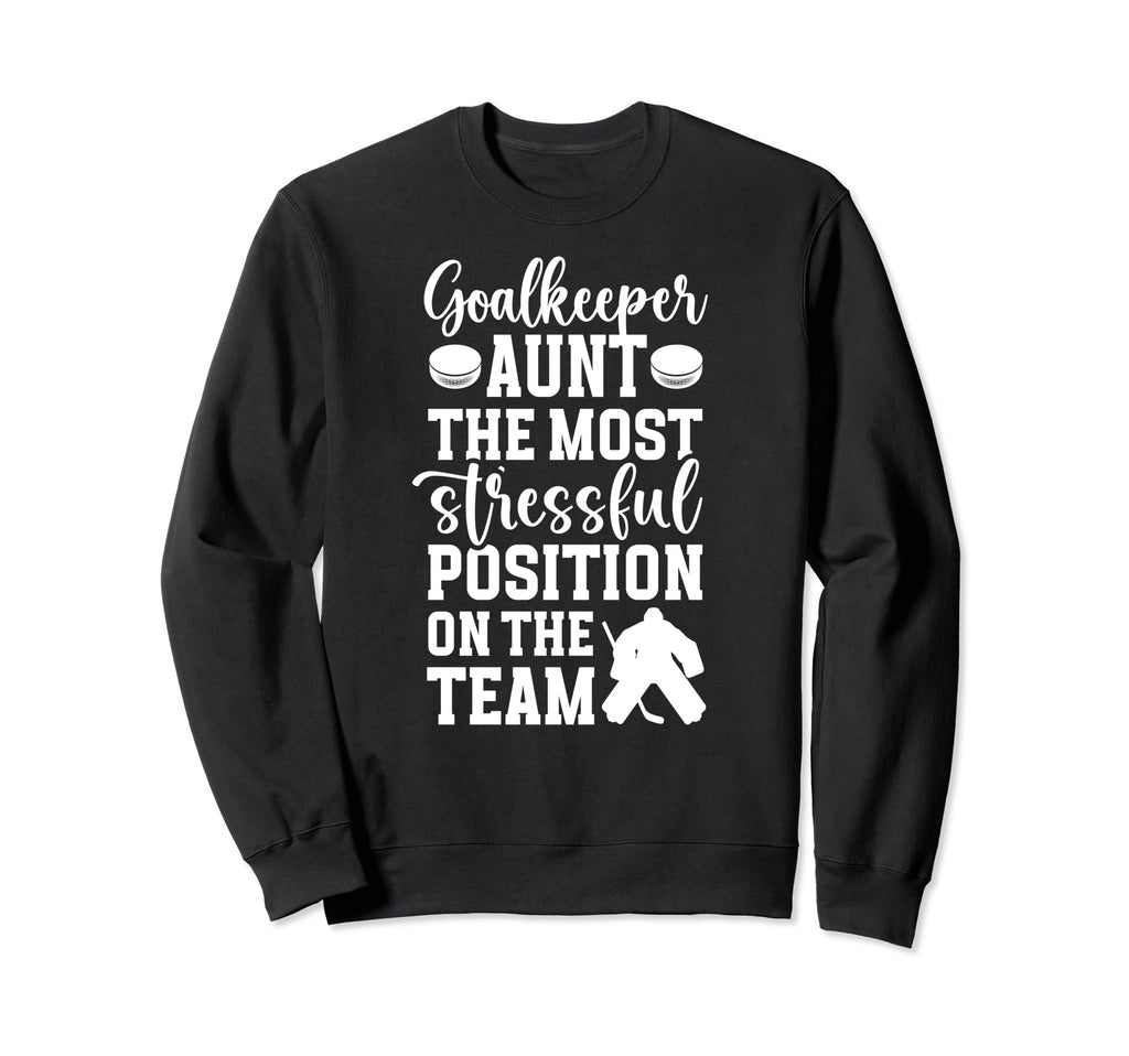 Funny Hockey Goalkeeper Aunt Hockey Sweatshirt - Graphic Print Men Women