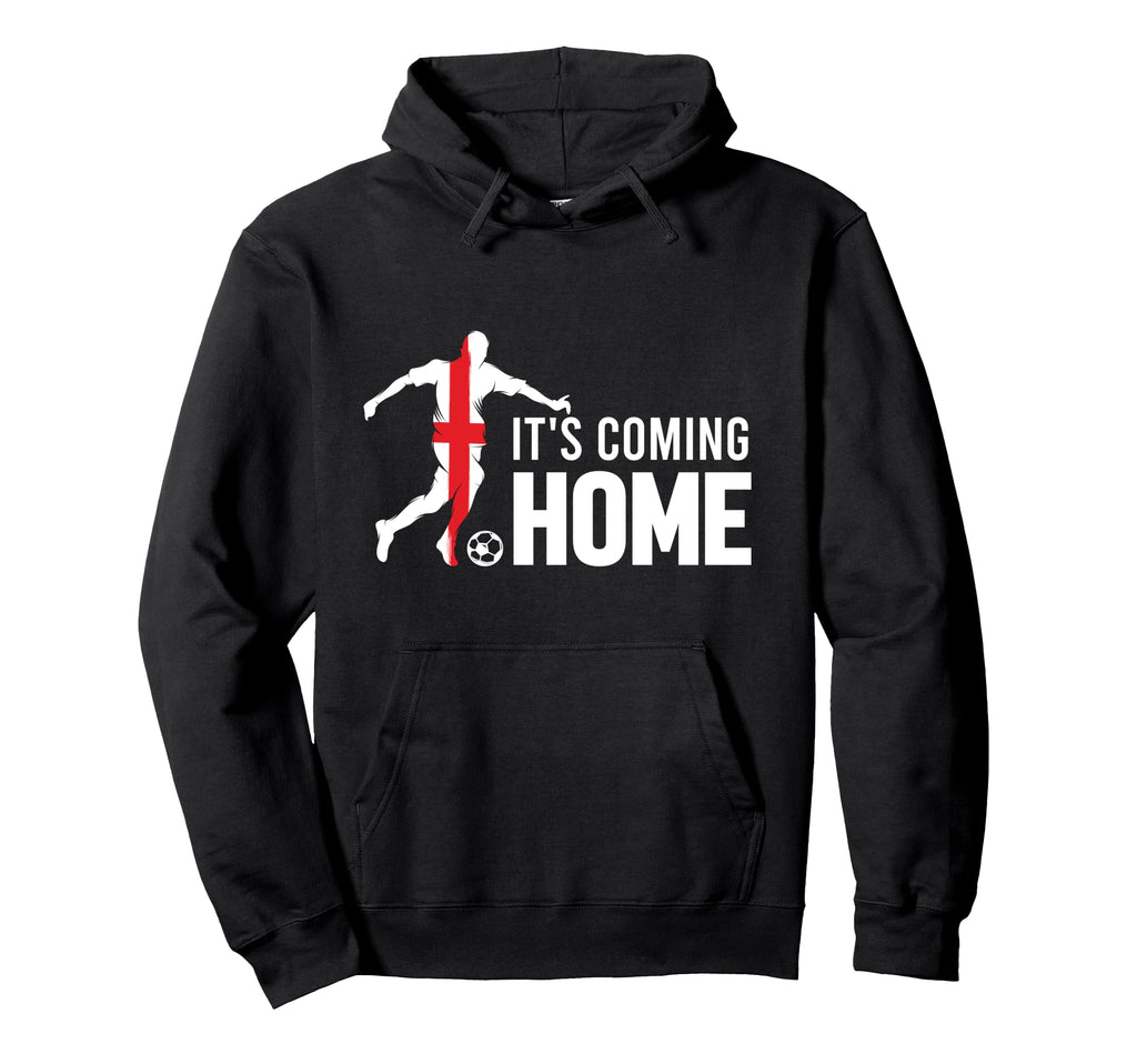 Football Player England Flag Coming Hoodie - Aesthetic Graphic for Adults