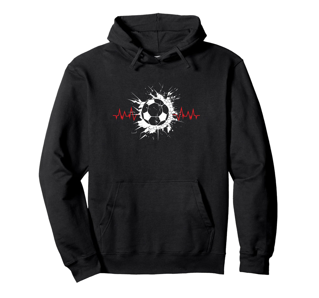 Soccer Ball Heartbeat Players And Soccer Hoodie - Streetwear Style Unisex