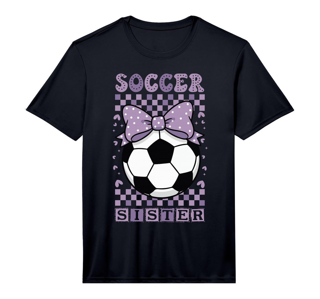 Soccer Sister Ball Purple Coquette T-Shirt - Custom Art Print Men Women