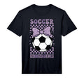 Soccer Sister Ball Purple Coquette T-Shirt - Custom Art Print Men Women
