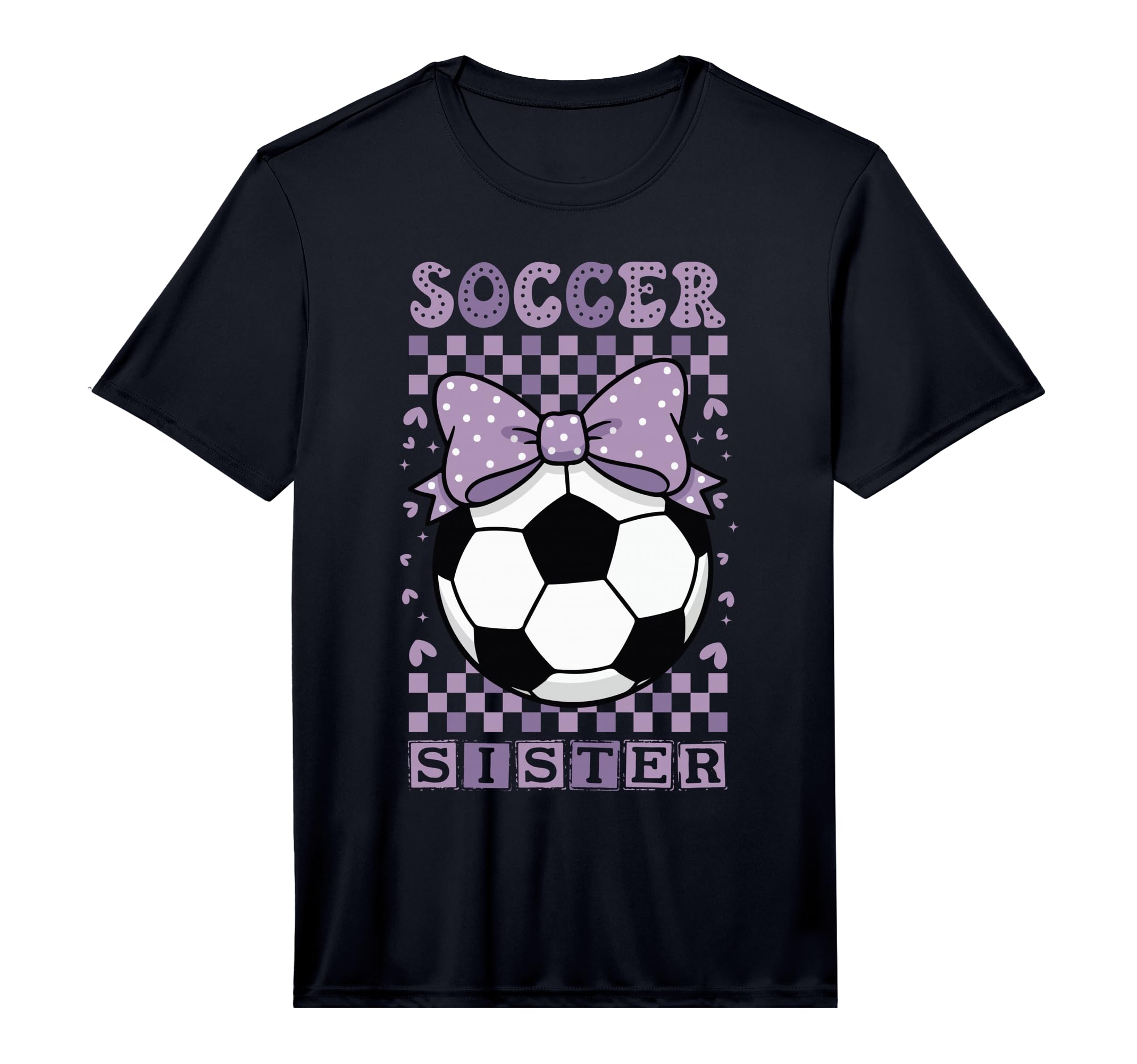 Soccer Sister Ball Purple Coquette T-Shirt - Custom Art Print Men Women
