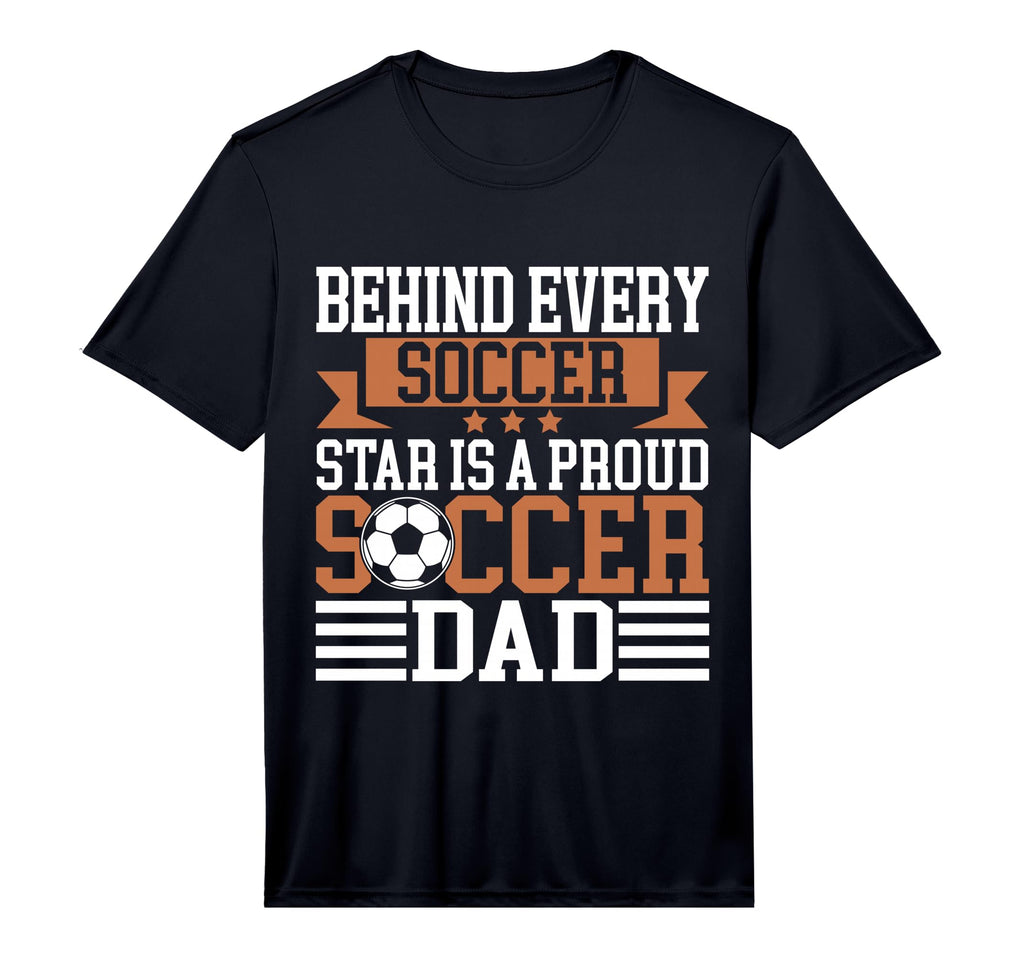 Mens Behind Every Soccer Star Is Proud T-Shirt - Minimalist Print Unisex