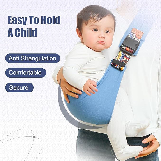 Baby Sling Carrier,Baby Sling,Toddler Carrier,Adjustable and Non-Slip Hip Seat Carriers Carrying 10-30 lbs(Black)