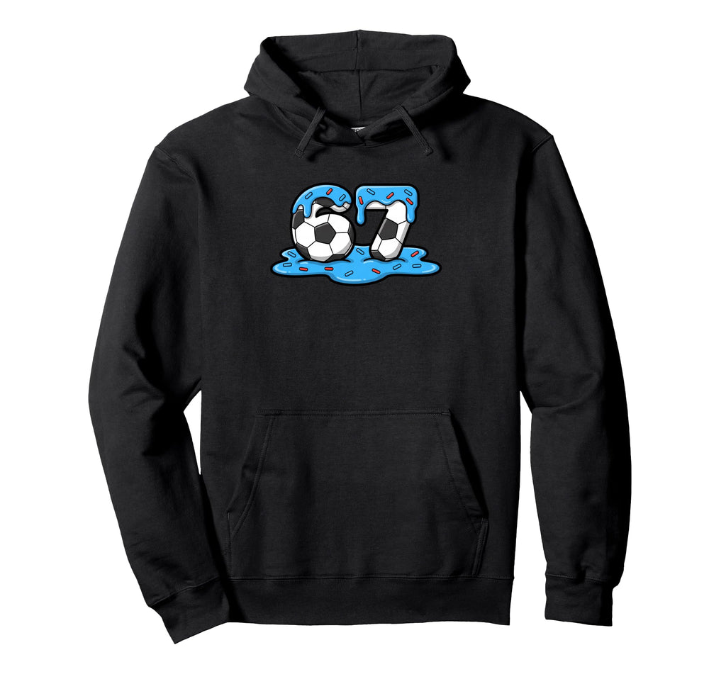 67 Soccer Number 67 Frosting Hoodie - Custom Art Print for Adults