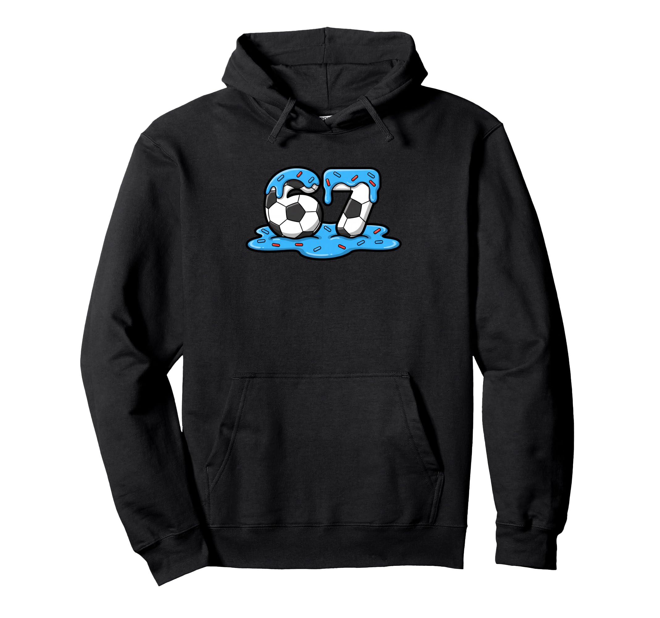67 Soccer Number 67 Frosting Hoodie - Custom Art Print for Adults