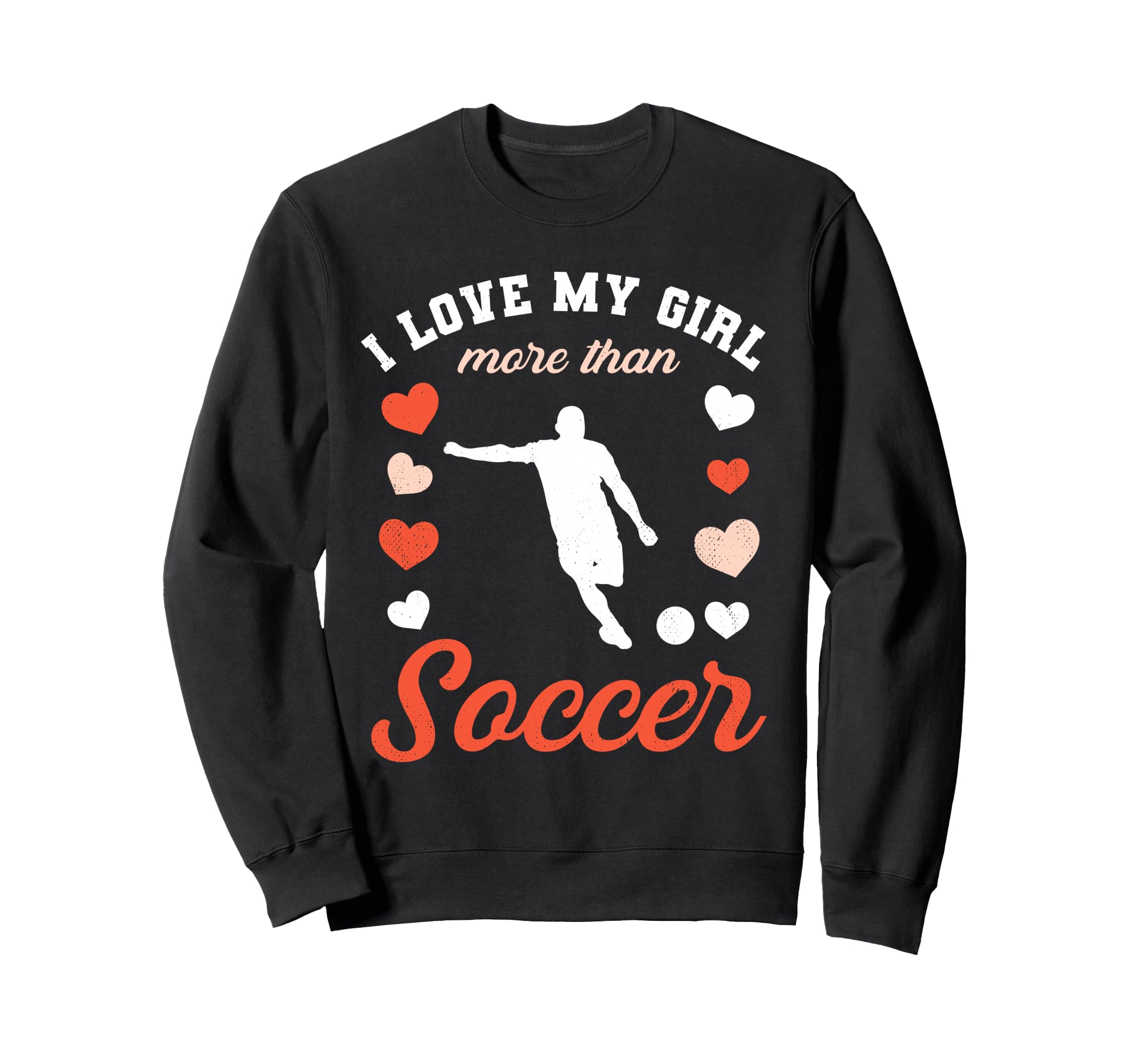 Love My Valentines Day Soccer Sweatshirt - Minimalist Print for Adults
